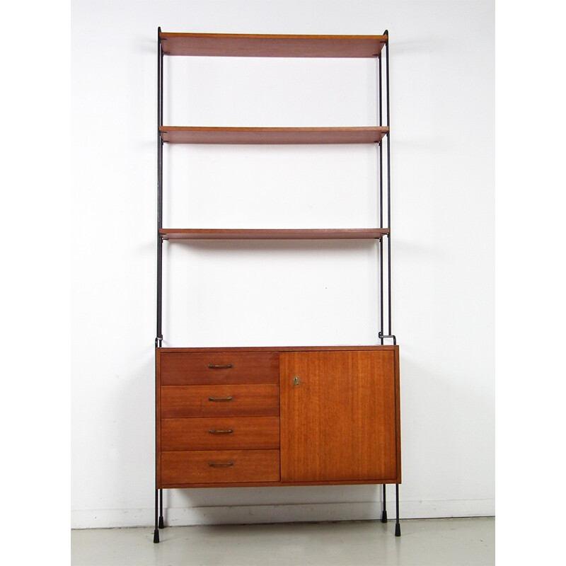 Omnia shelves system in teak, Ernst Dieter HILKER - 1960s