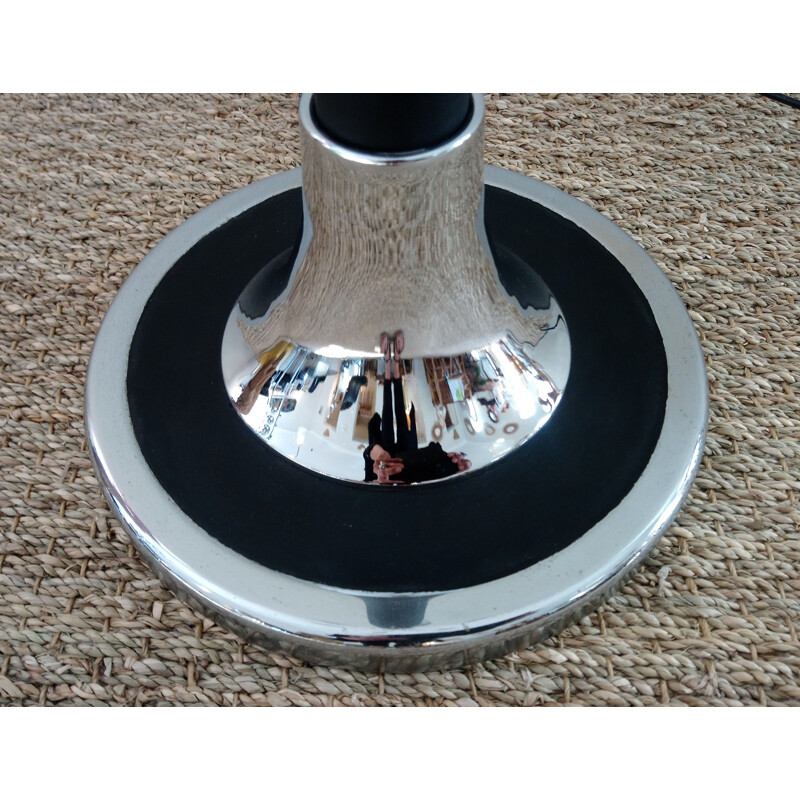 Vintage Muguet floor lamp in chromed metal