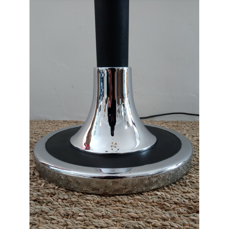 Vintage Muguet floor lamp in chromed metal