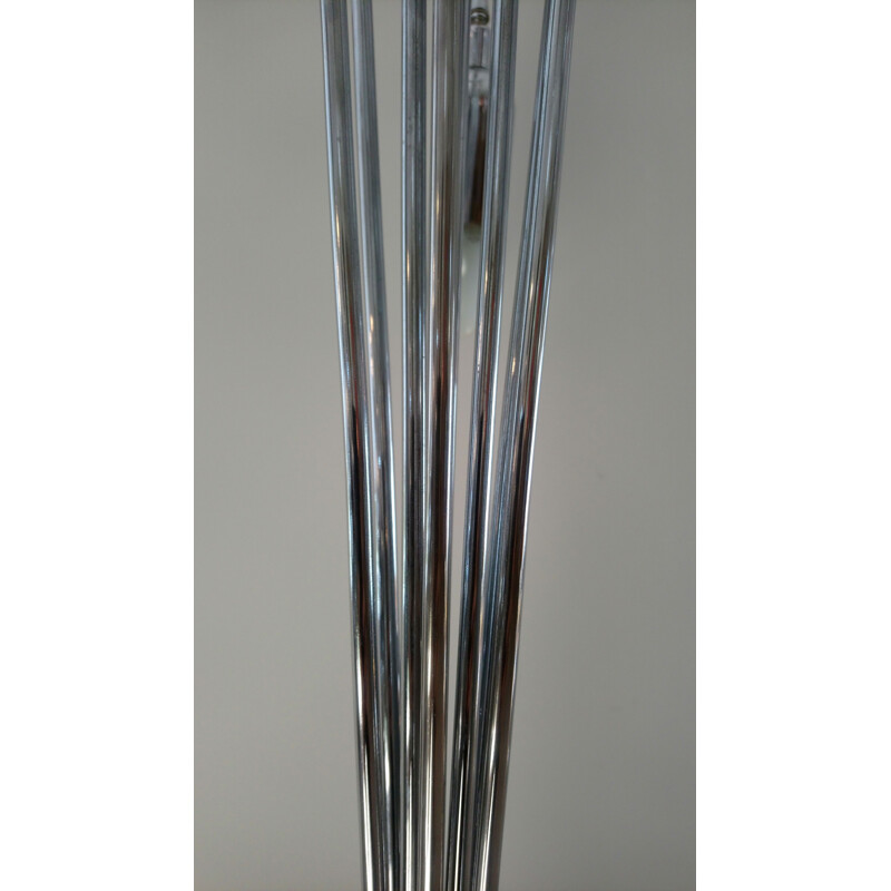 Vintage Muguet floor lamp in chromed metal