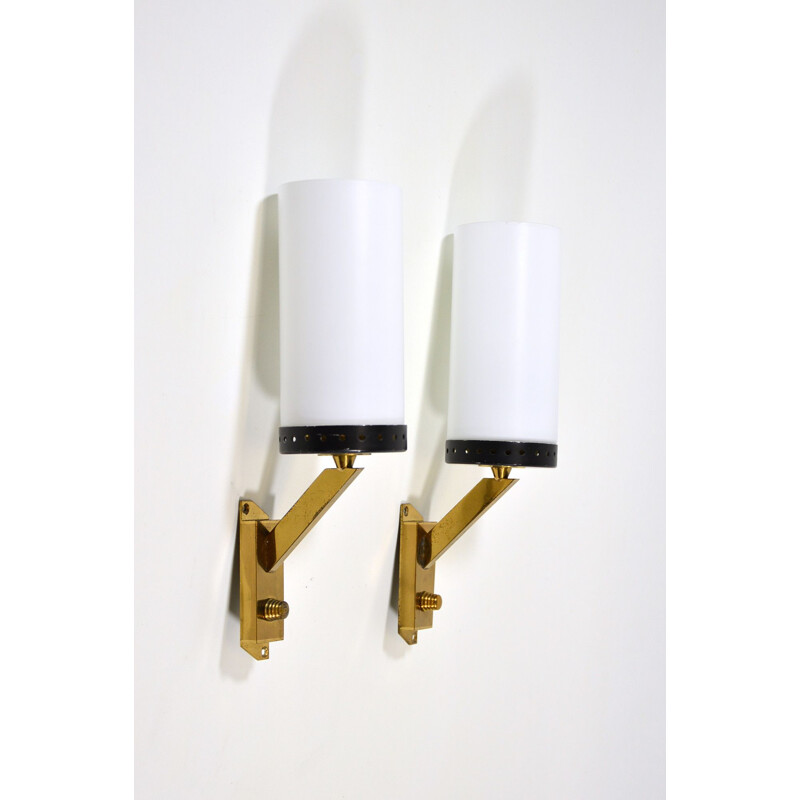 Pair of vintage wall lamps Italy 1950s