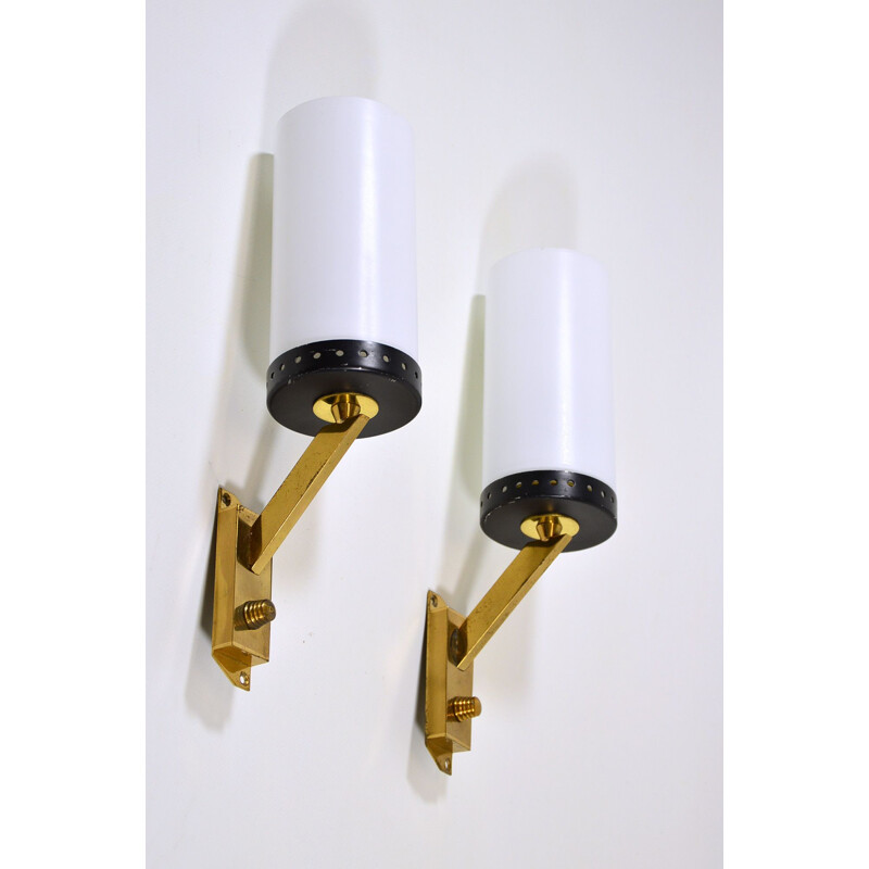 Pair of vintage wall lamps Italy 1950s