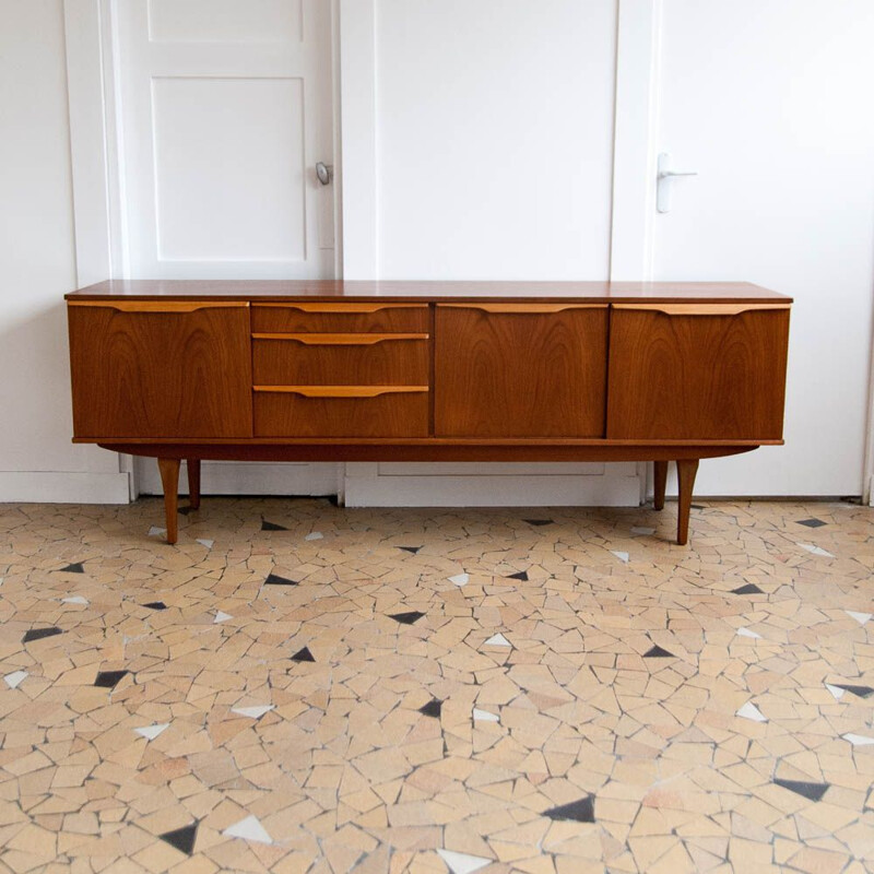 Enfilade vintage en teck scandinave 1960s