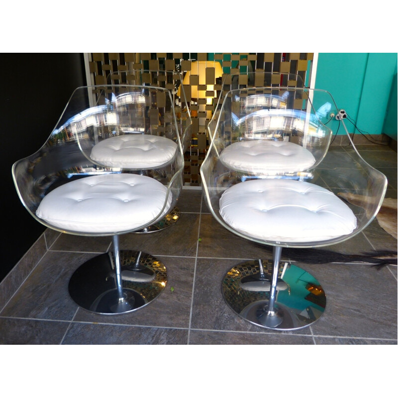 4 "Champagne" chairs, Estelle LAVERNE - 1950s