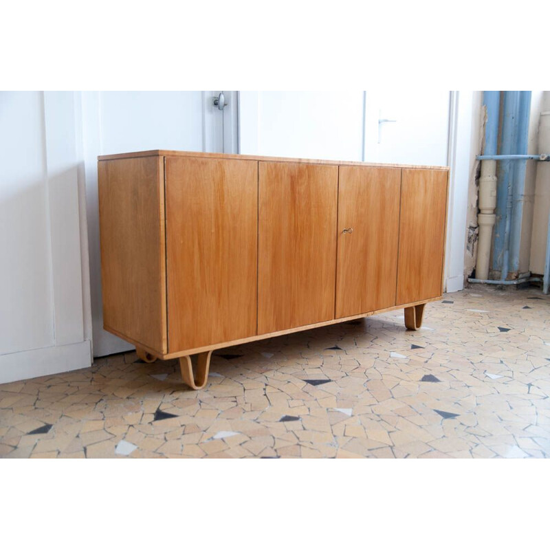 Vintage lowboard DB02 in lemon tree by Cees Braakman for Pastoe 1960s