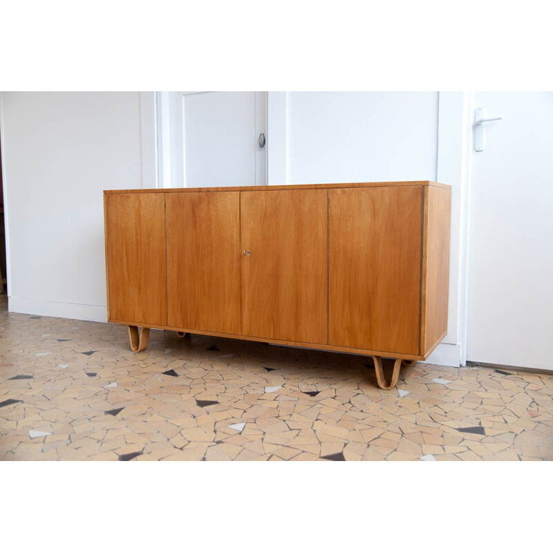 Vintage lowboard DB02 in lemon tree by Cees Braakman for Pastoe 1960s