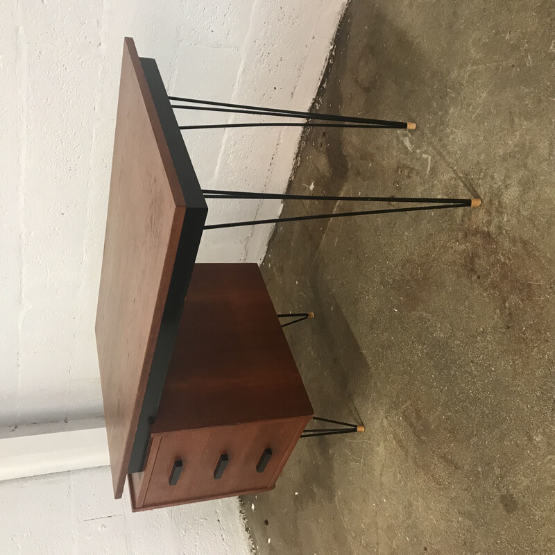 Vintage desk in teak by Cees Braakman for Pastoe,1960