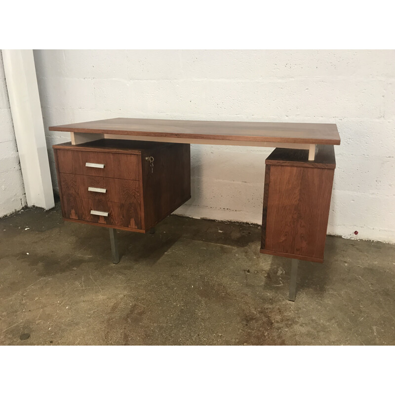 Vintage desk in rosewood by Cees Braakman for Pastoe,1960