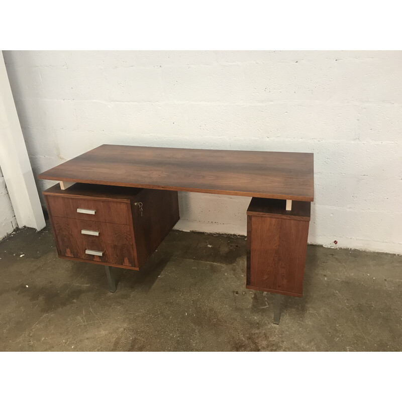 Vintage desk in rosewood by Cees Braakman for Pastoe,1960