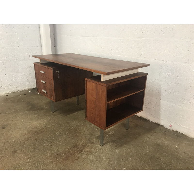 Vintage desk in rosewood by Cees Braakman for Pastoe,1960