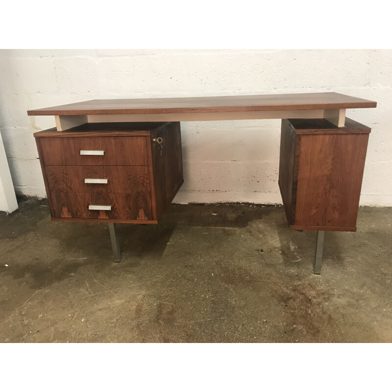 Vintage desk in rosewood by Cees Braakman for Pastoe,1960