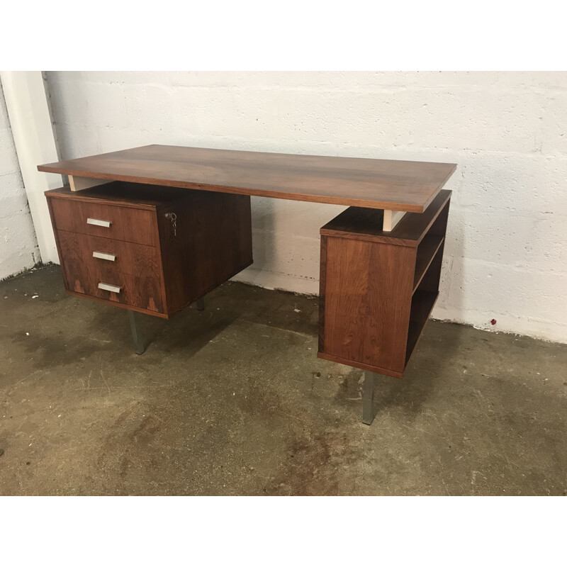 Vintage desk in rosewood by Cees Braakman for Pastoe,1960