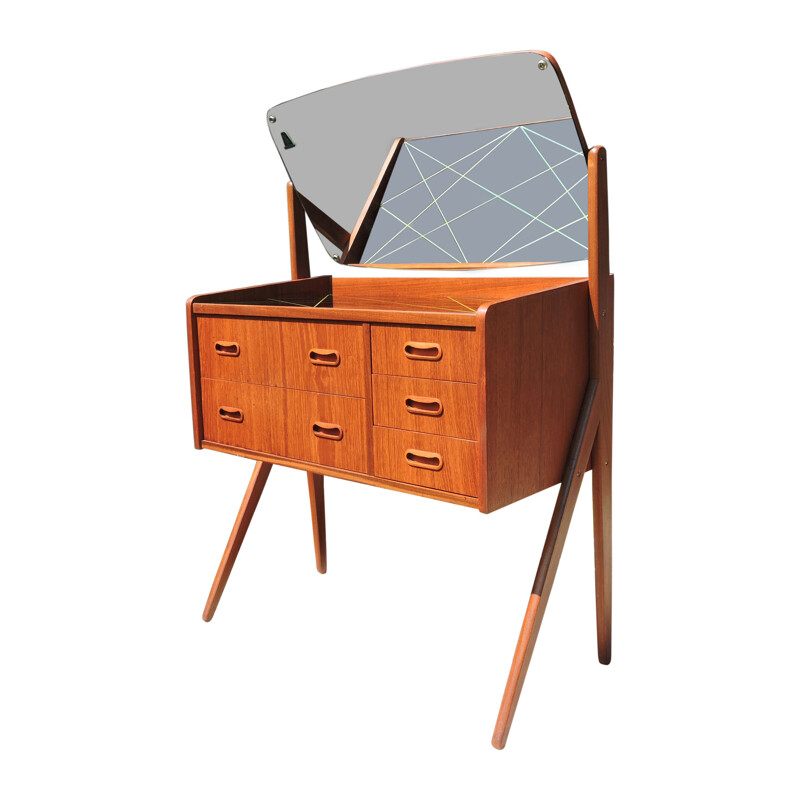 Vintage danish dressing table for AG Spejl Kobberbeskyttet 1960