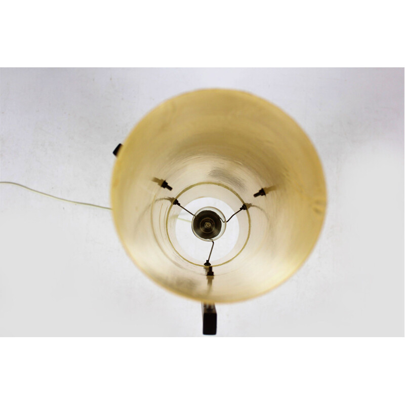 Vintage Rocket floorlamp for Novoplast Sered in yellow fiberglass 1960