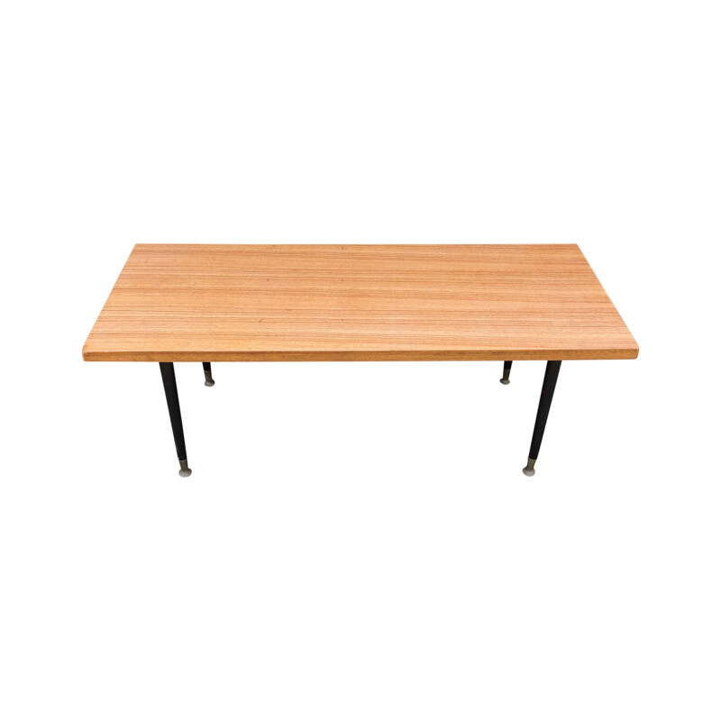 Table basse vintage Zebrano pour Meredew en bois 1960