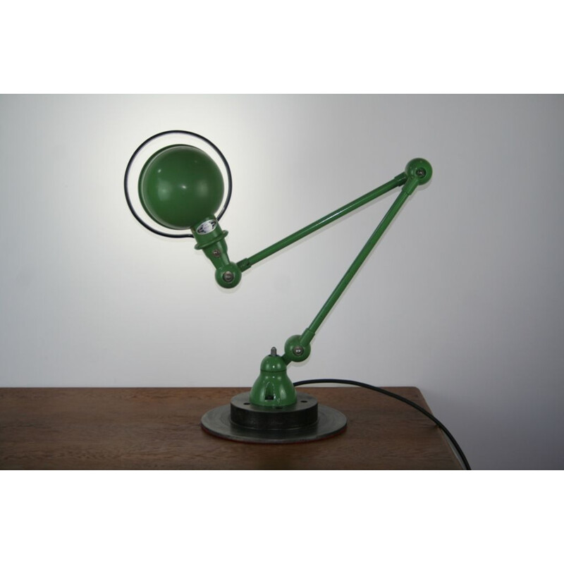 Lampe vintage pour Jieldé en acier vert 1950
