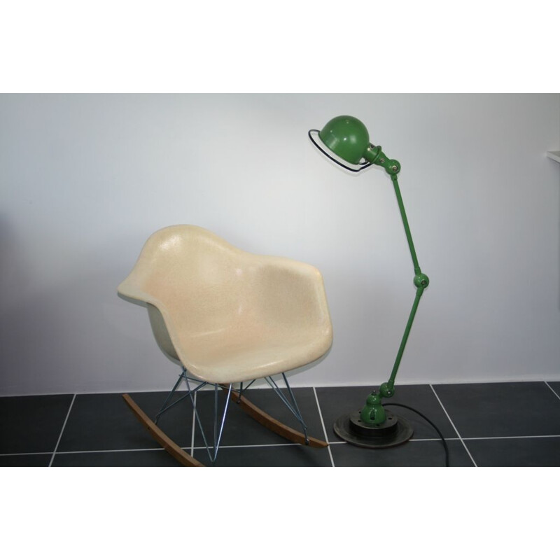 Vintage lamp for Jieldé in green steel 1950