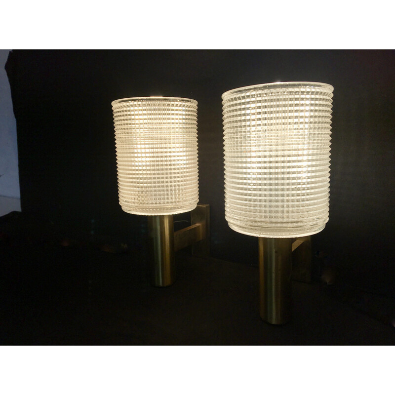 Vintage pair of wall lamps by Carl Fagerlund,1960