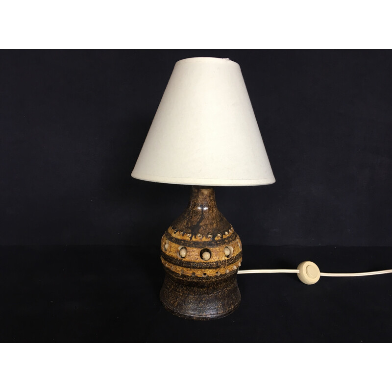 Vintage ceramic table lamp by Georges Pelletier, France, 1950