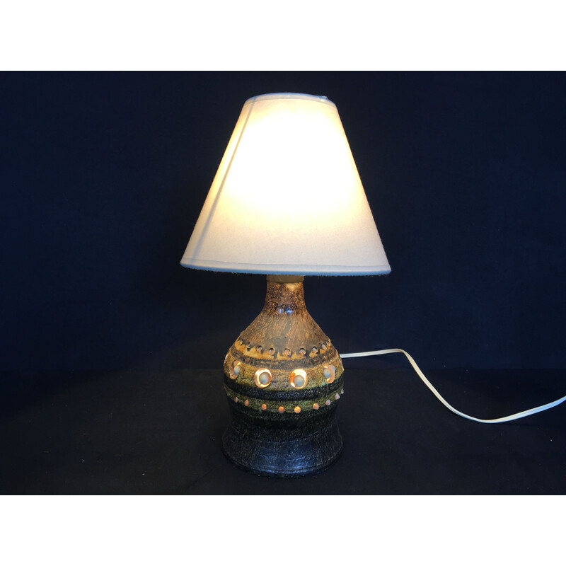 Vintage ceramic table lamp by Georges Pelletier, France, 1950