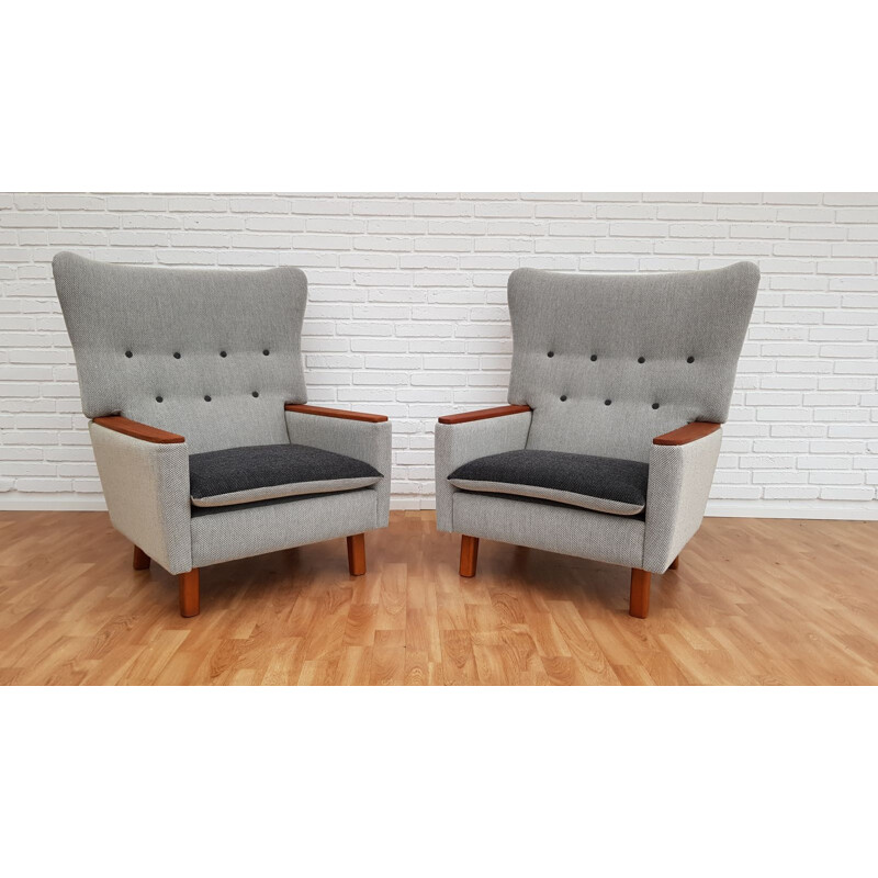 Pair of vintage Danish lounge chairs from the 70s