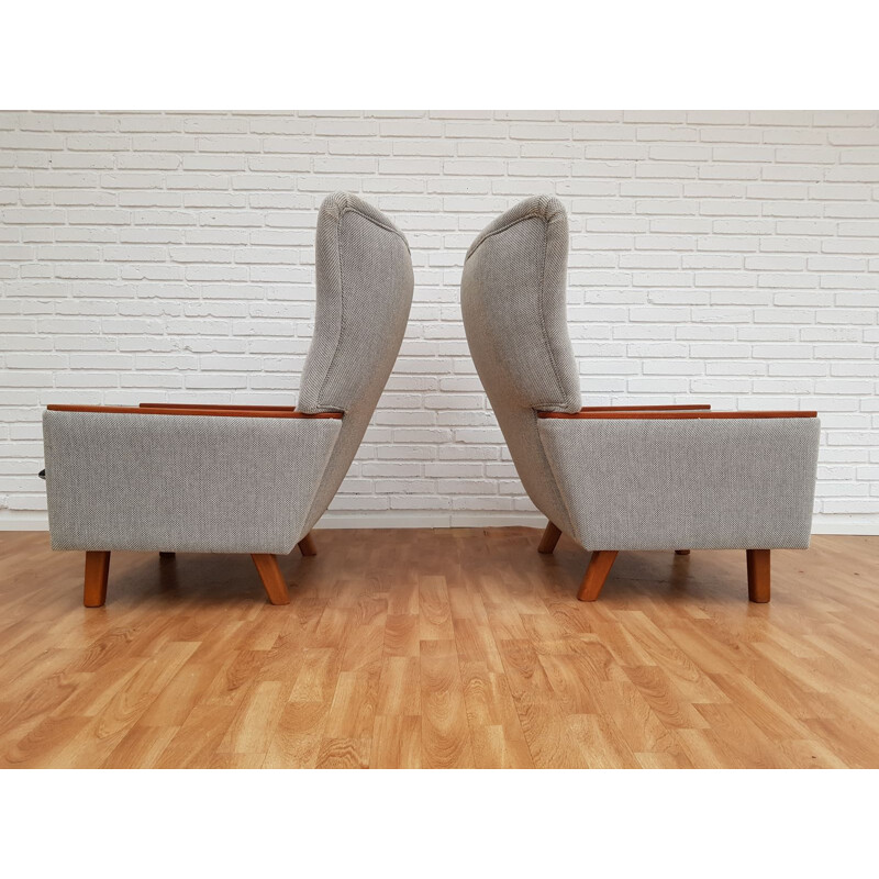 Pair of vintage Danish lounge chairs from the 70s