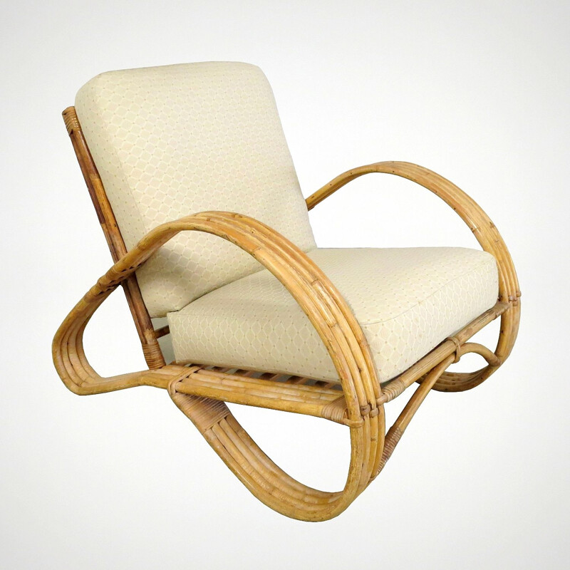 vintage Rattan armchair 1950