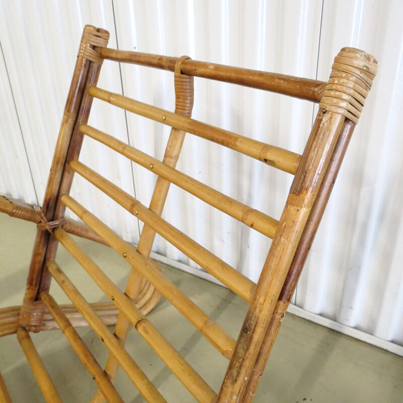 vintage Rattan armchair 1950