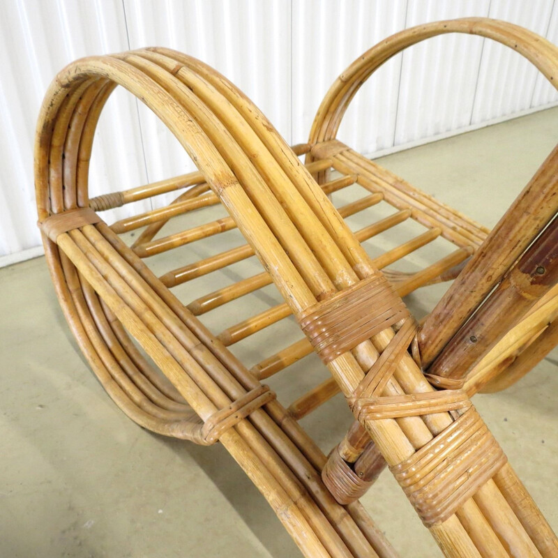 vintage Rattan armchair 1950