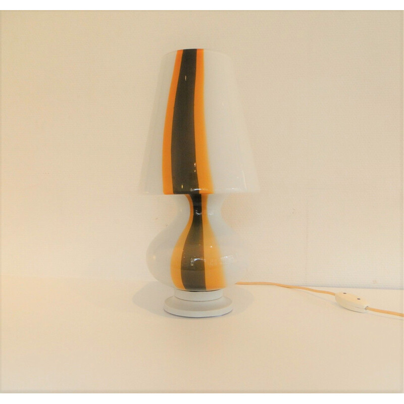 Lámpara vintage de cristal de murano 1960