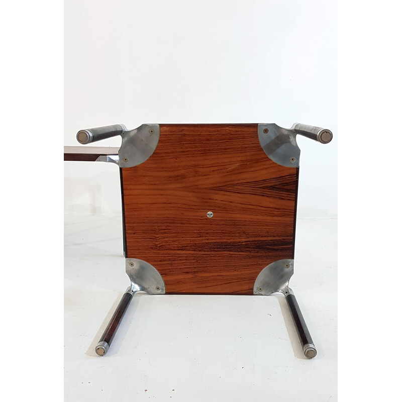 Vintage side tables Mim Roma in mahogany circa 1950