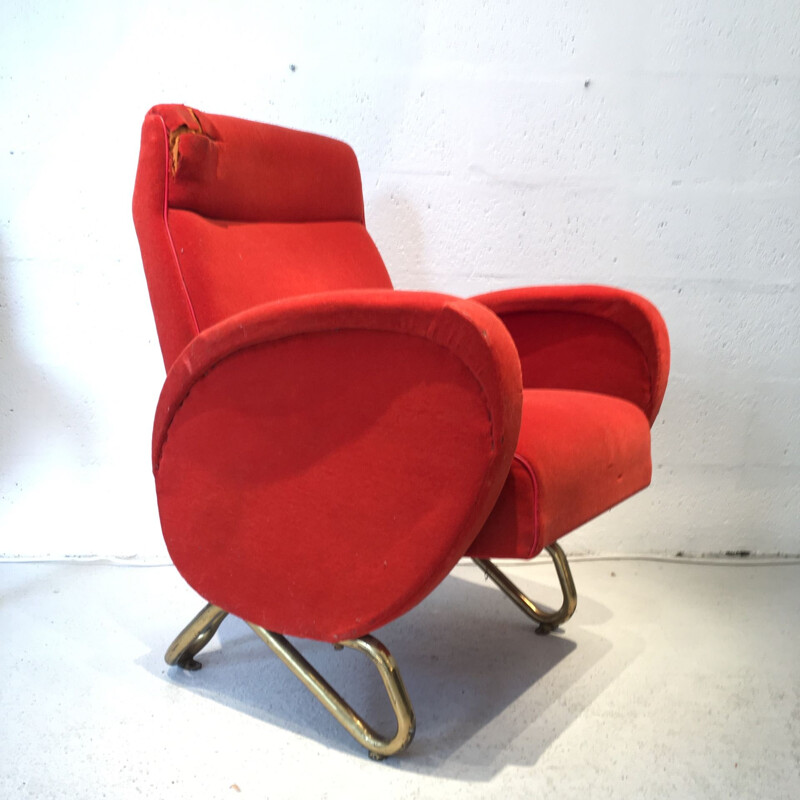 Vintage armchair by Carlo Mollino for the RAI Auditorium in Turin 1951