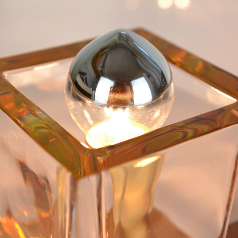 Vintage night lamp Ice Cube by Preciosa for Nachtmann Leuchten, Czechoslovakia 80s