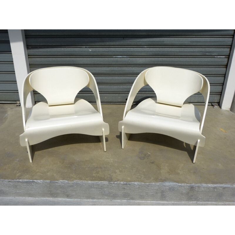 Pair of armchairs 4801, Joe COLOMBO - 1965