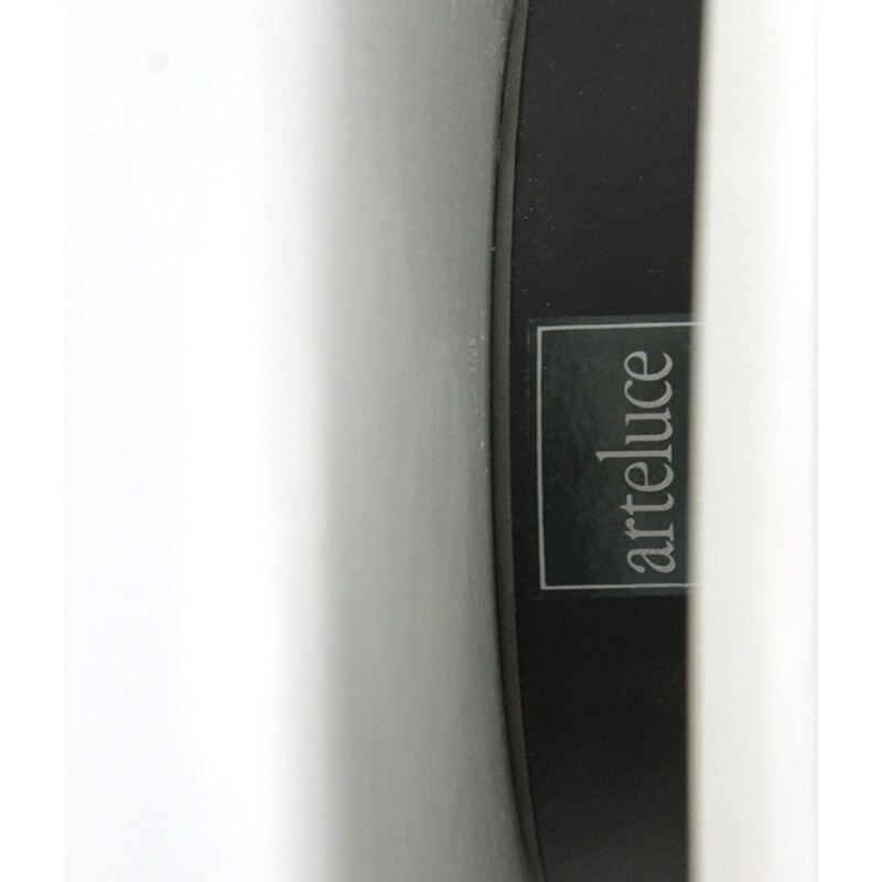 Plafonnier vintage noir et blanc Spilla par Luciano Pagani pour Arteluce années 1980