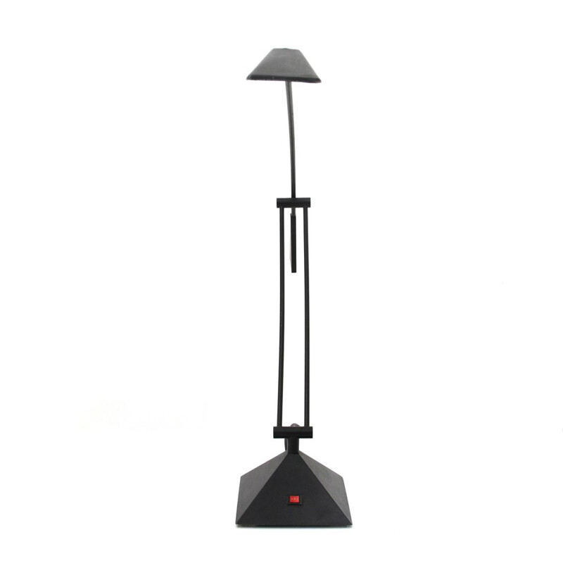 Lampe de table vintage métal noir Italie années 1980