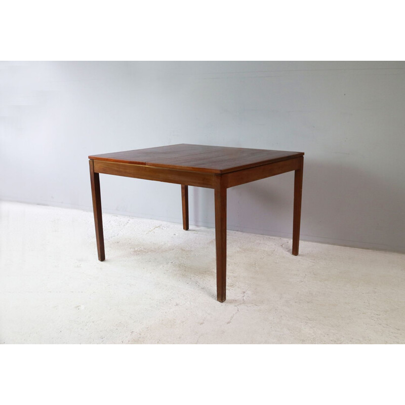 Vintage dining table solid Afrormosia extending Denmark 1970s