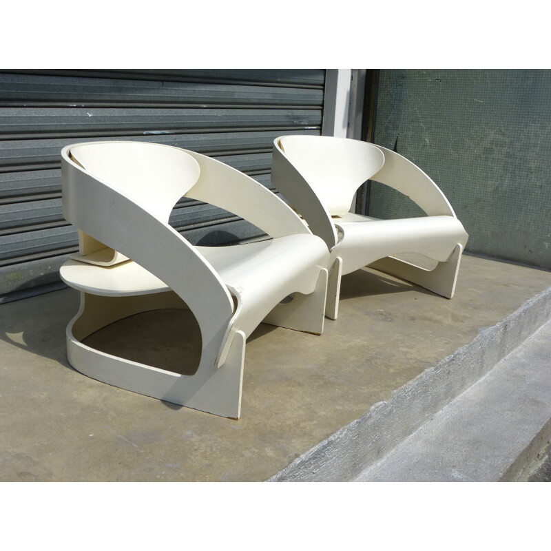 Pair of armchairs 4801, Joe COLOMBO - 1965