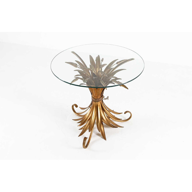 Vintage Coco Chanel wheat leaf coffee table