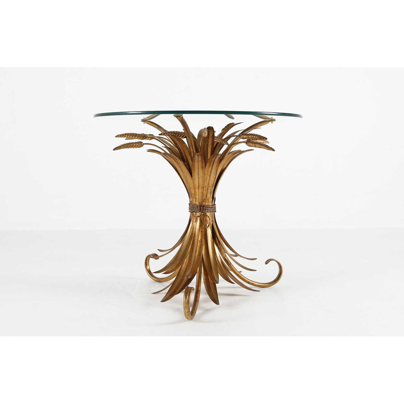 Vintage Coco Chanel wheat leaf coffee table