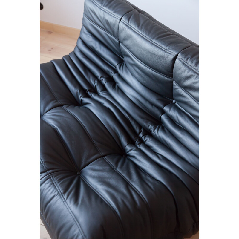 Black Leather Togo Chair by Michel Ducaroy for Ligne Roset — Vintage and  Antique Decorative Interiors