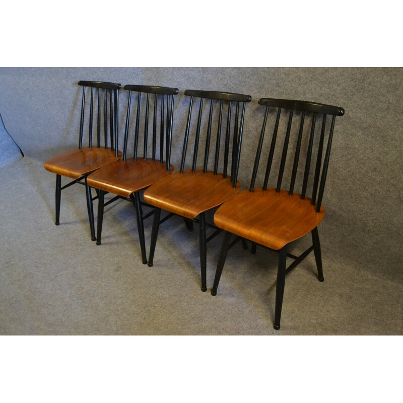 Set of 4 Fanett dining chairs, Illmari TAPIOVAARA - 1960s