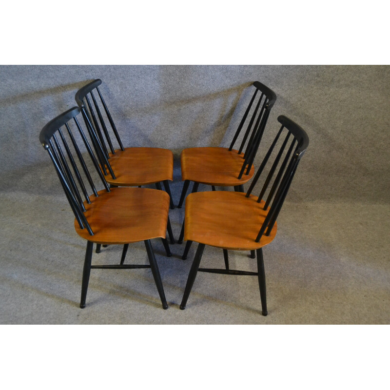 Set of 4 Fanett dining chairs, Illmari TAPIOVAARA - 1960s