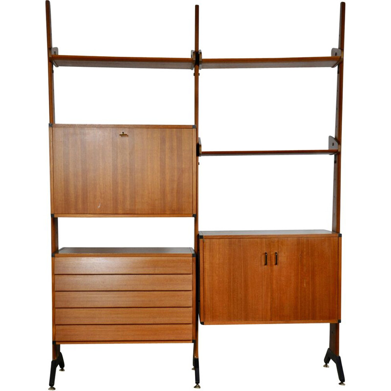 Vintage wall unit modular Italian 1960s 