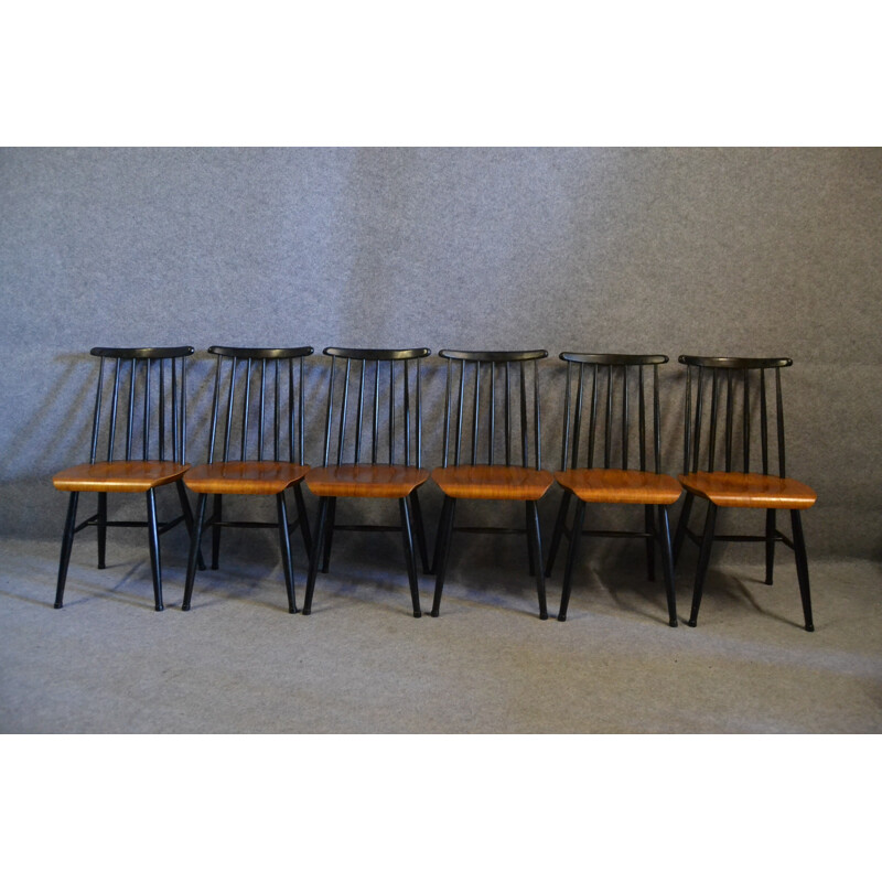 Set of 6 Fanett dining chairs, Illmari TAPIOVAARA - 1960s