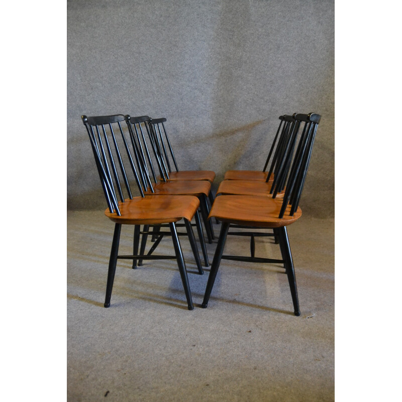 Set of 6 Fanett dining chairs, Illmari TAPIOVAARA - 1960s