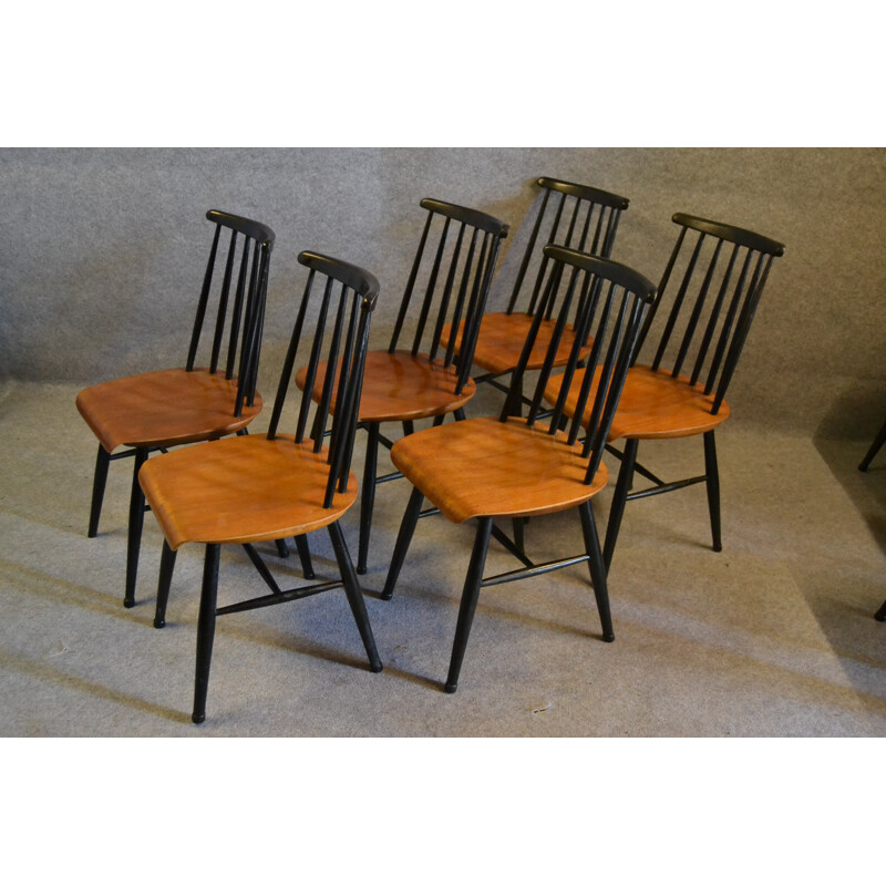 Set of 6 Fanett dining chairs, Illmari TAPIOVAARA - 1960s