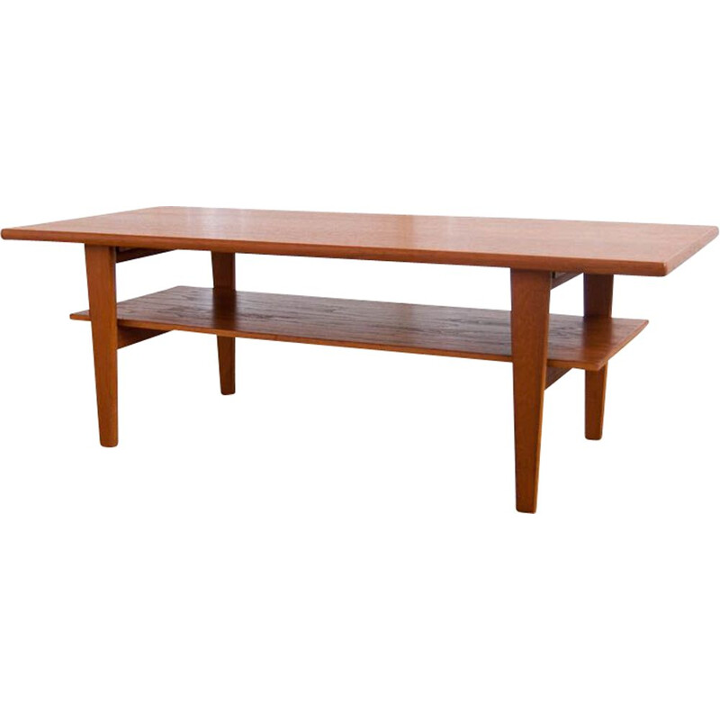 Vintage coffee table in teak Scandinavian 1960s