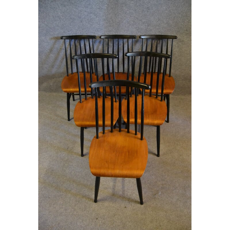 Suite de 6 chaises Fanett en hêtre, Ilmari TAPIOVAARA - 1960