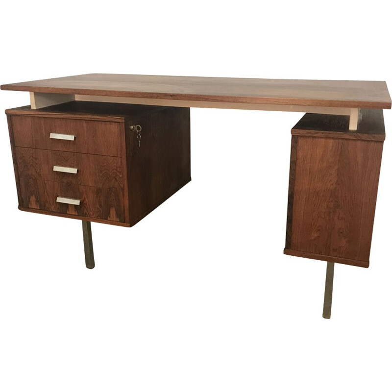 Vintage desk in rosewood by Cees Braakman for Pastoe,1960